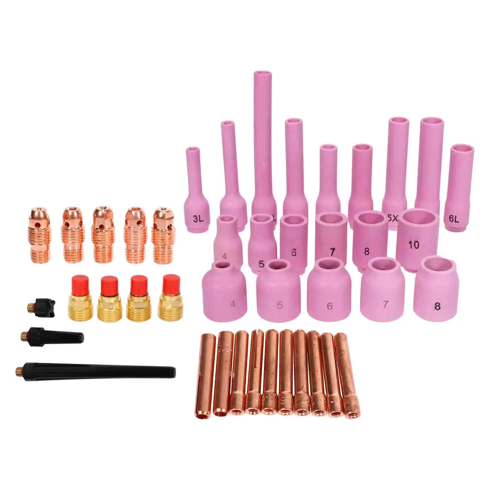 Extra Longest Soldering Iron Welding Accessories Alumina Nozzle Gsg TIG Gas Lens KIT,Fit TIG Welding Torch SR WP9 20