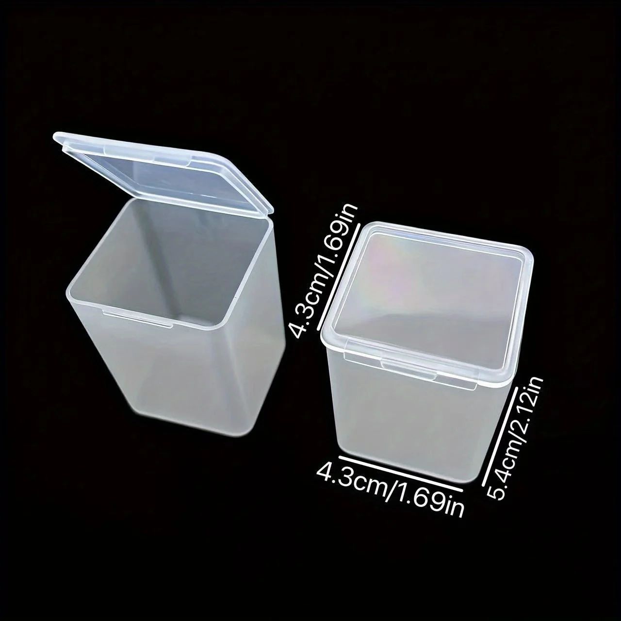 50pcs Transparent Tape Cover Storage Box| Durable and Stackable+sealed Dustproof, Suitable for Storing Jewelry/beads/handmade Pa
