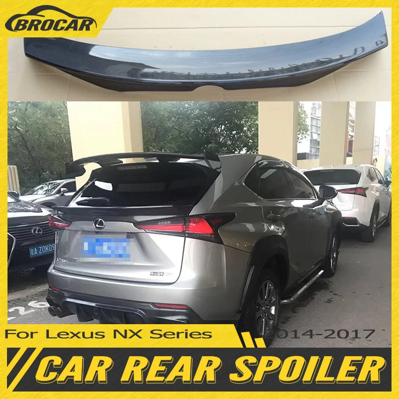 For Lexus NX Series NX200 200t NX300 300h 2014-2017 ABS material car tailgate primer color spoiler rear window spoiler splitter