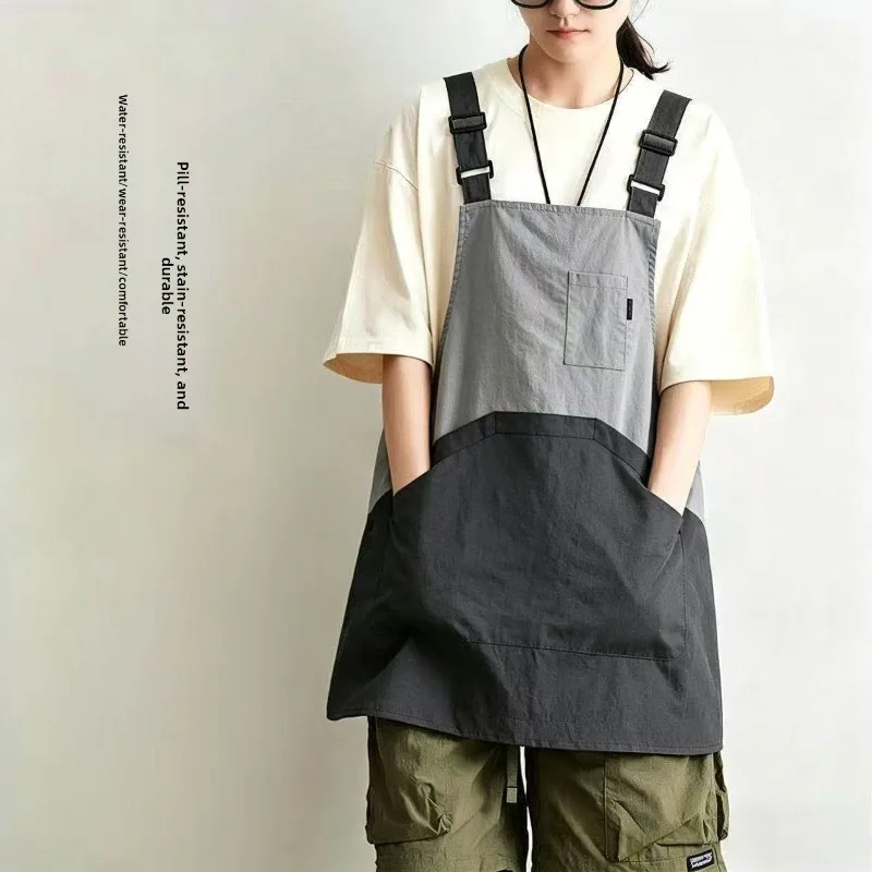 Fashion Anti Splash Apron Thin Breathable Household Kitchen Cooking Catering Work Clothes Waist Logo Custom Durable Lightweight
