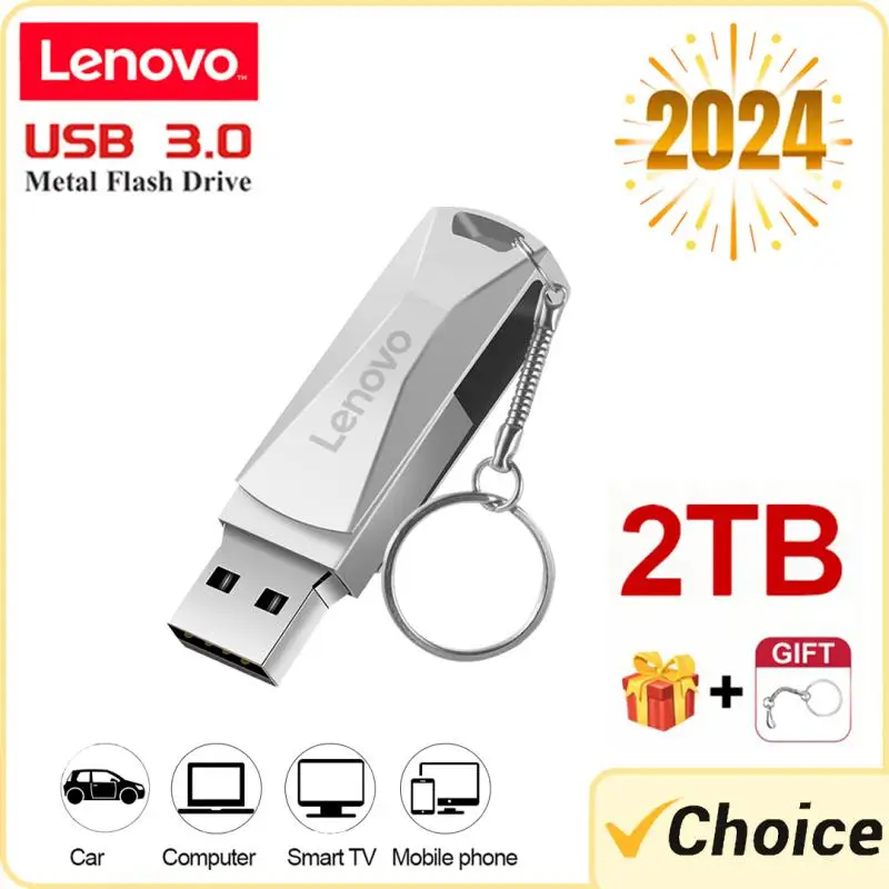 100% Original Lenovo Real Capacity 2TB USB Memory USB 3.0 Flash Drive Super Tiny Pen Drive 128GB Pendrive For Laptop/Tablet/PC