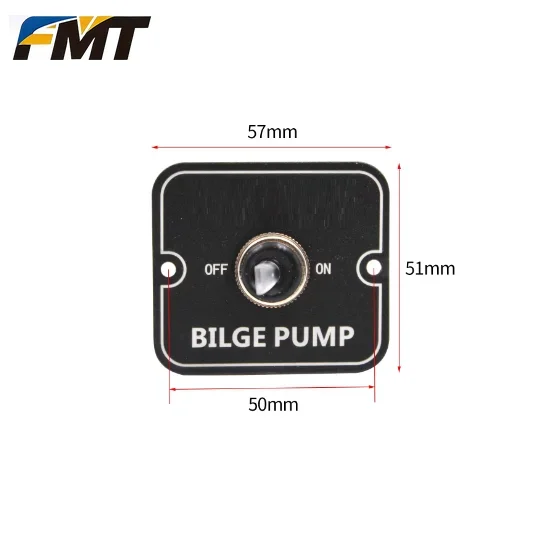 DC12V 24V Marine RV Switch Panel SFSP-02 Bilge Pump Aluminum Switch 2-Way Control Panel