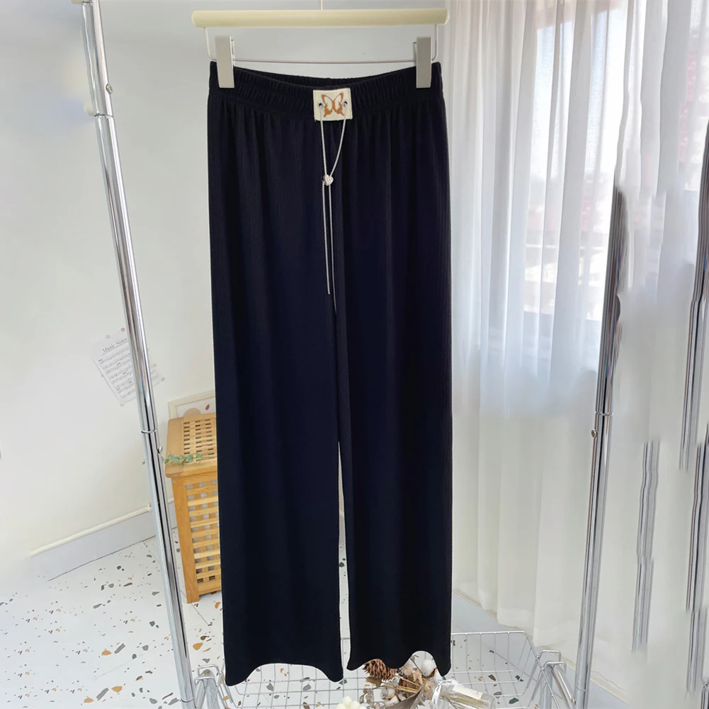 

Повседневная одежда Фиолетовые брюки с цепочкой-бабочкой Женские повседневные широкие брюки с цепочкой-бабочкой Совершенно новый удобный крой