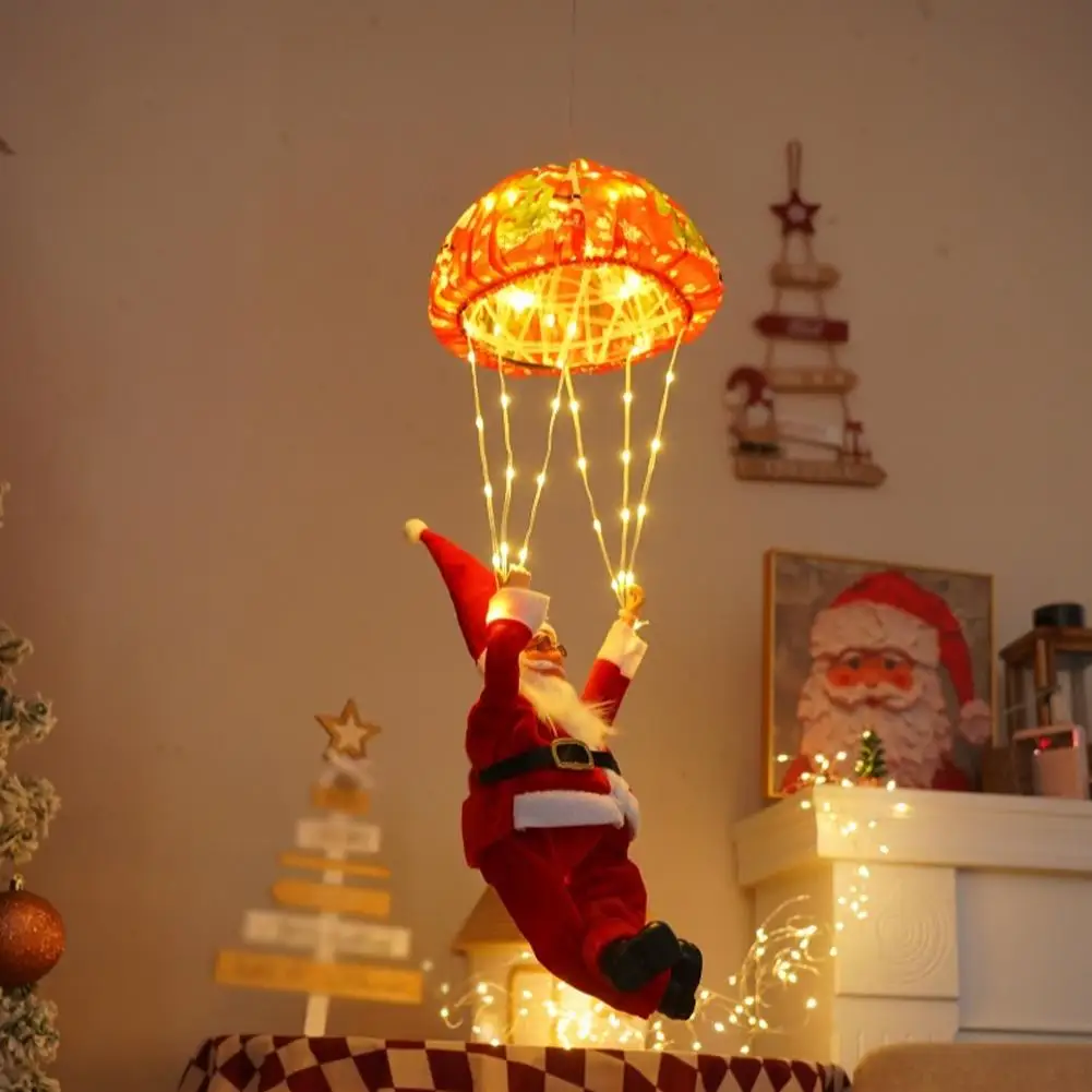 أضواء المظلة سانتا كلوز Led أضواء جو عيد الميلاد أضواء الشمسية في الهواء الطلق عطلة أضواء DIY #1