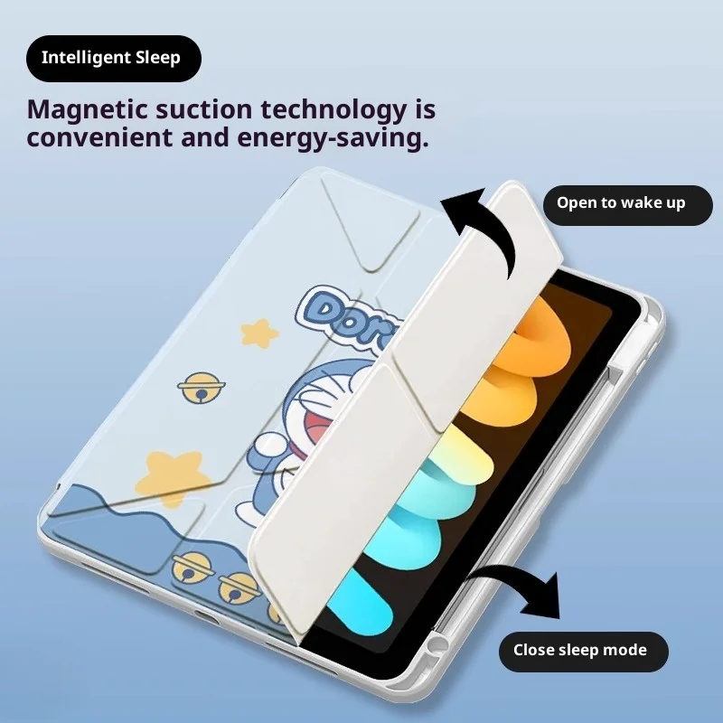 미니소 도라에몽 아이패드 케이스 2025 아이패드 A16 A17 9세대 10세대 11세대 태블릿 커버 펀다 아이패드 에어 3 4 5 프로 4 5 6 M4 보호 케이스