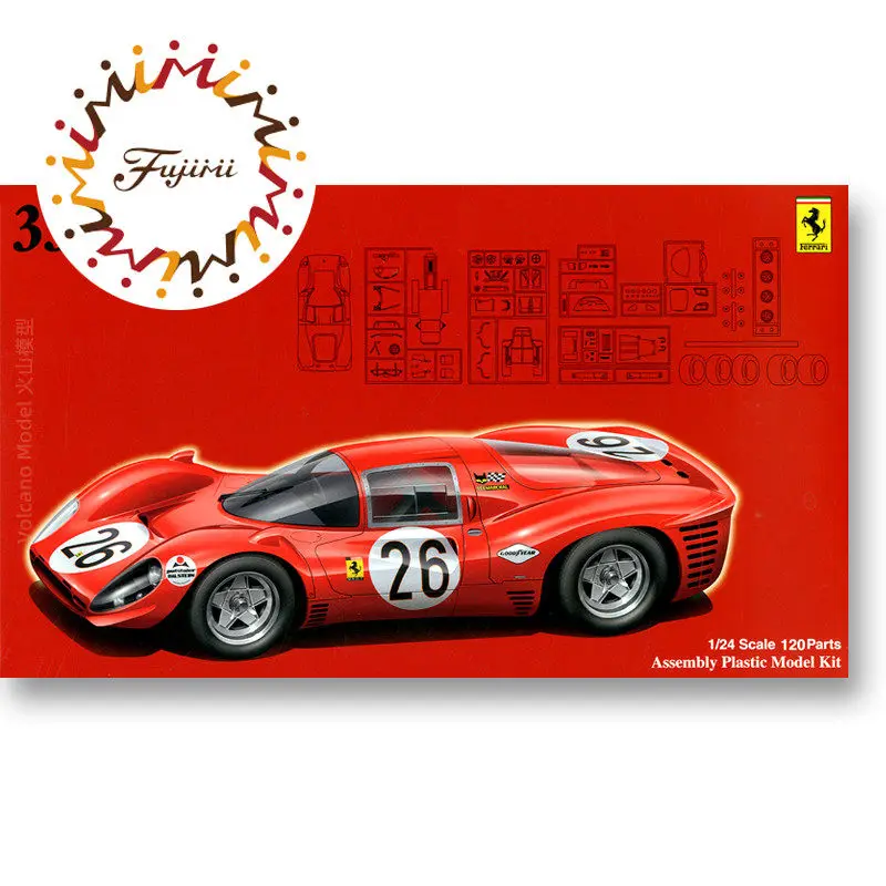 Prefabricated assembly model Fujimi-12575-B 1/24 330P4 sports car 1967 with etched film car model kit