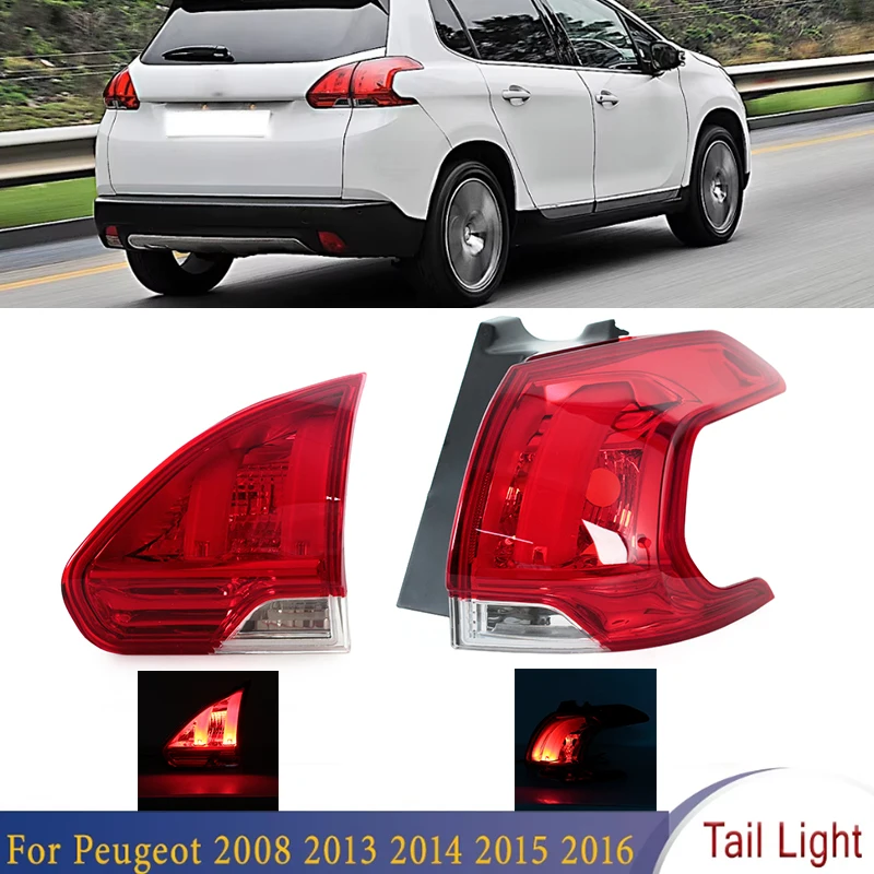 Rear Tail Light Rear Bumper Fog Light Reversing Light For Peugeot 2008 2013 2014 2015 2016 For Car 9678074280