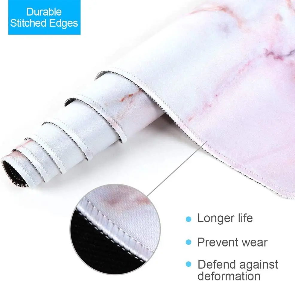 Office Desk Mat 35.4 ×15.7 Large Gaming Mouse Pad Durable Extended Computer Mouse Pad with Non-Slip Rubber Base,Colorful Marble2