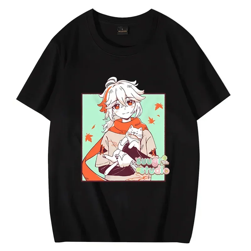 

Genshin Impact Kaedehara Kazuha Graphics T Shirt Women Harajuku Fashion Short Sleeve T-shirt Unisex Oversized Clothing Y2k Tops