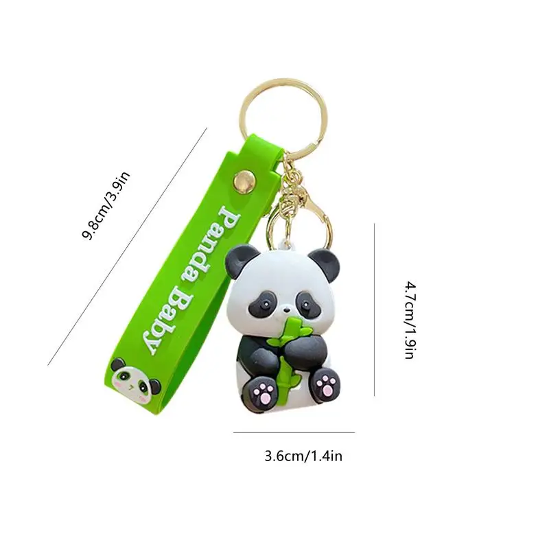 Cartoon Panda Keychain PVC Cartoon Animal Keychain Cute Cartoon Panda Keychain Decoration Fashion Car Key Pendant Bags Doll