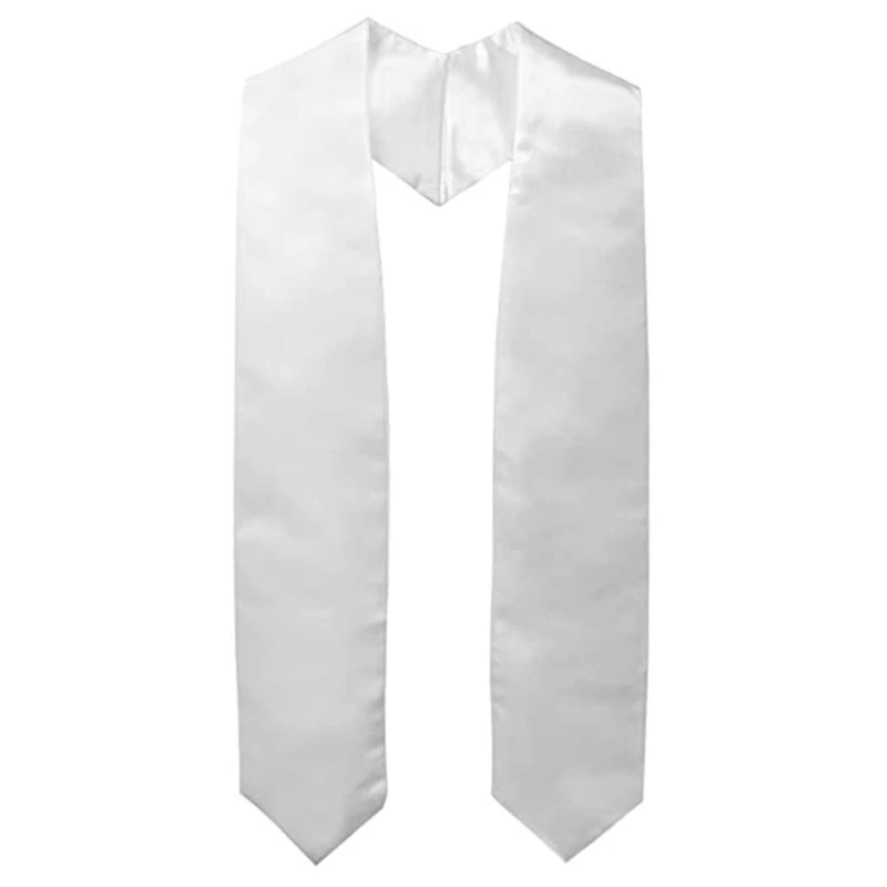 College Teens Plain Graduation Stole Sash Suit Graduation Gown for Academic DXAA