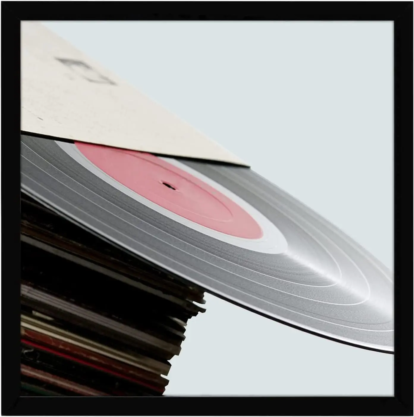 

12.5x12.5 Vinyl Record Frame, Matte Black Album Picture Frame Fits,Wall Art Display for Home and Music Studio Gallery Decor