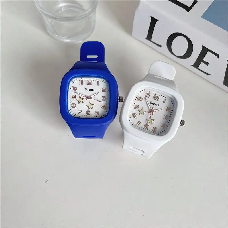 Novo Lançado Simples Estudante Mão Grande Mostrador Impermeável Luminoso Relógio Eletrônico Casual Silicone Strap Meninos e Meninas Relógio