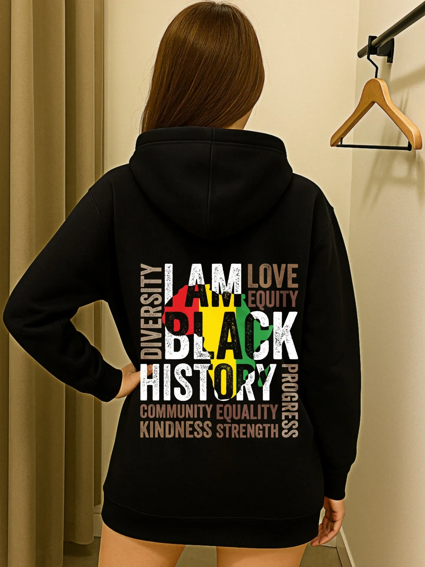 هوديي نسائي برسومات جرافيك، طباعة كرتونية لطيفة، جمالية كاجوال، صوف، ملابس يومية غير رسمية، للمراهقين #2