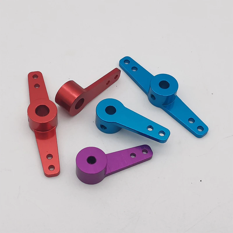 Single or Double Arm Servo Arm Metal Steering Arm Aluminum Alloy Servo Crank Connecting Rod 24mm 29mm 47mm Length RC Car Parts