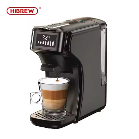 HiBREW 6in1 Capsule Coffee Machine Hot/Cold Multiple Espresso Cafetera Cappuccino Coffee Maker Dolce Gusto Nespresso Powder H1B