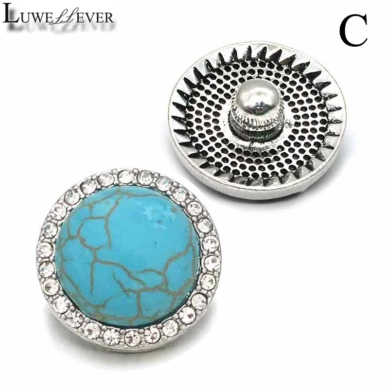 Hot Component w333 Crystal 3D 18mm Metal Snap Button For Bracelet Necklace Interchangeable Jewelry Women Accessorie Findings