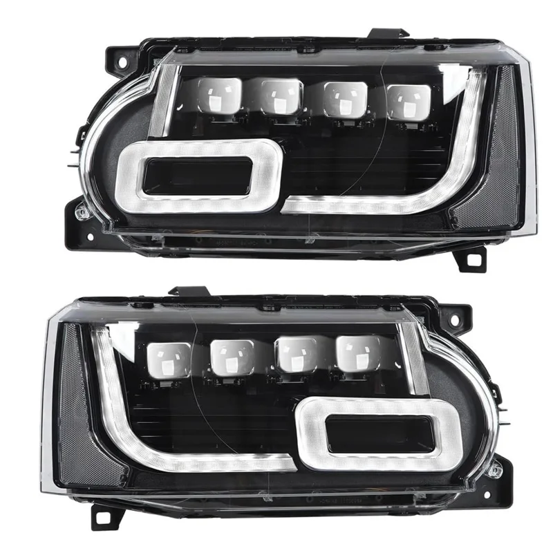 For 2010 2011 2012 2013 Rover Sport Head Light 4 Lens Upgrade LED Headlight Car Accessories