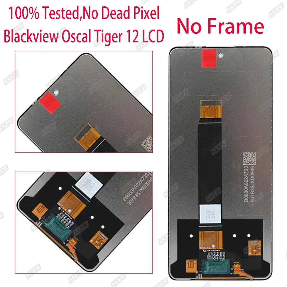 AKEW Original For Blackview Oscal Tiger 12 LCD Display 100% Test OSCAL Tiger12 Touch Screen Digitizer Assembly Replacement Parts