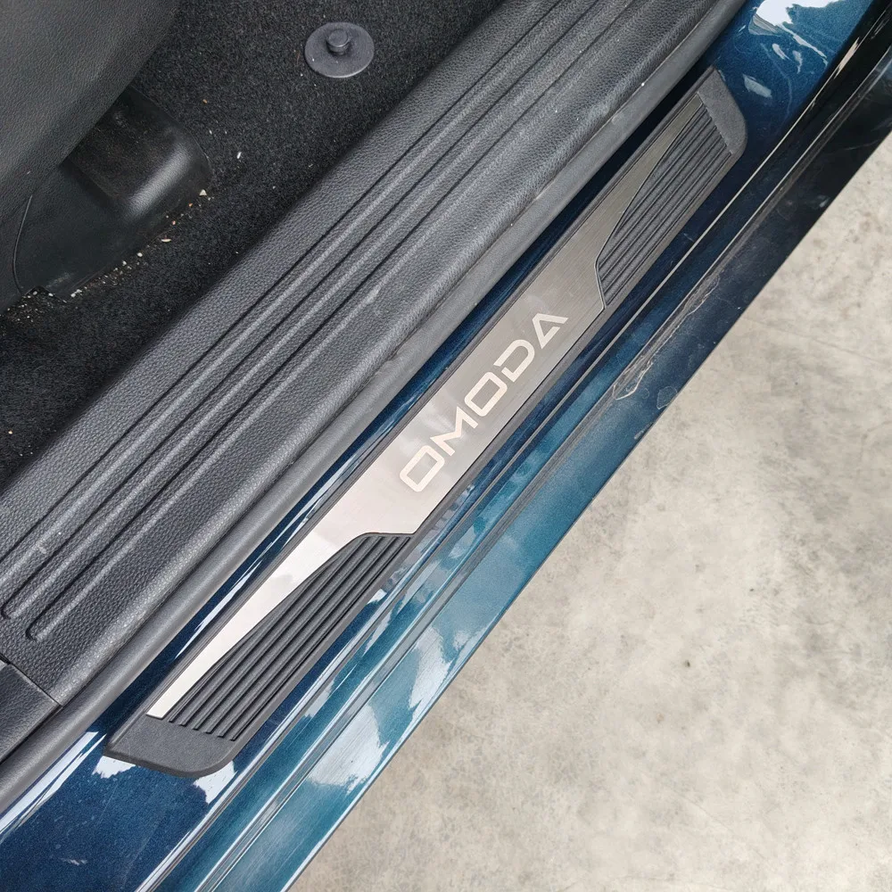Für Omoda 7 PHEV C7 EV 2026 Zubehör Auto-Türschwellenschutz Einstiegsleisten Schwellenplatten Aufkleber Styling – Detail 1