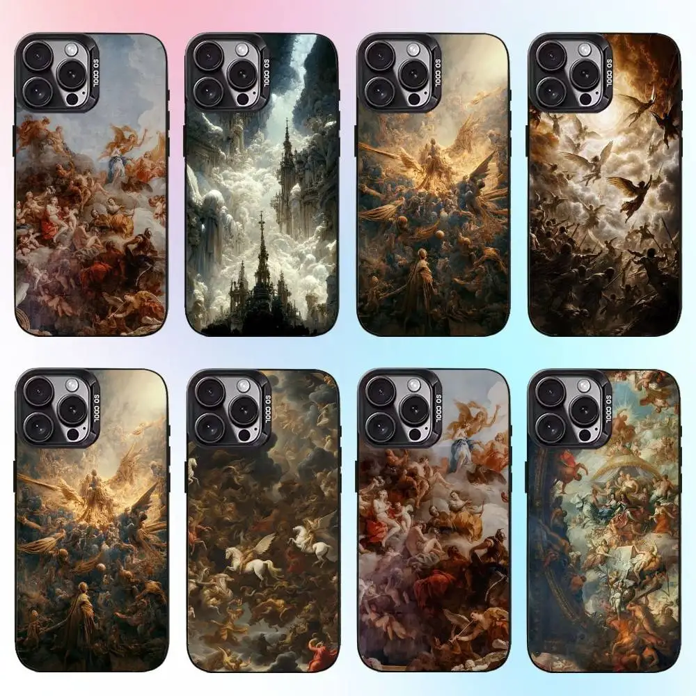 

Renaissance Art Paintings Phone Case For iPhone17,16,15,14,13,12,11 Plus,Pro Max Black Candy Matte Shockproof Cover
