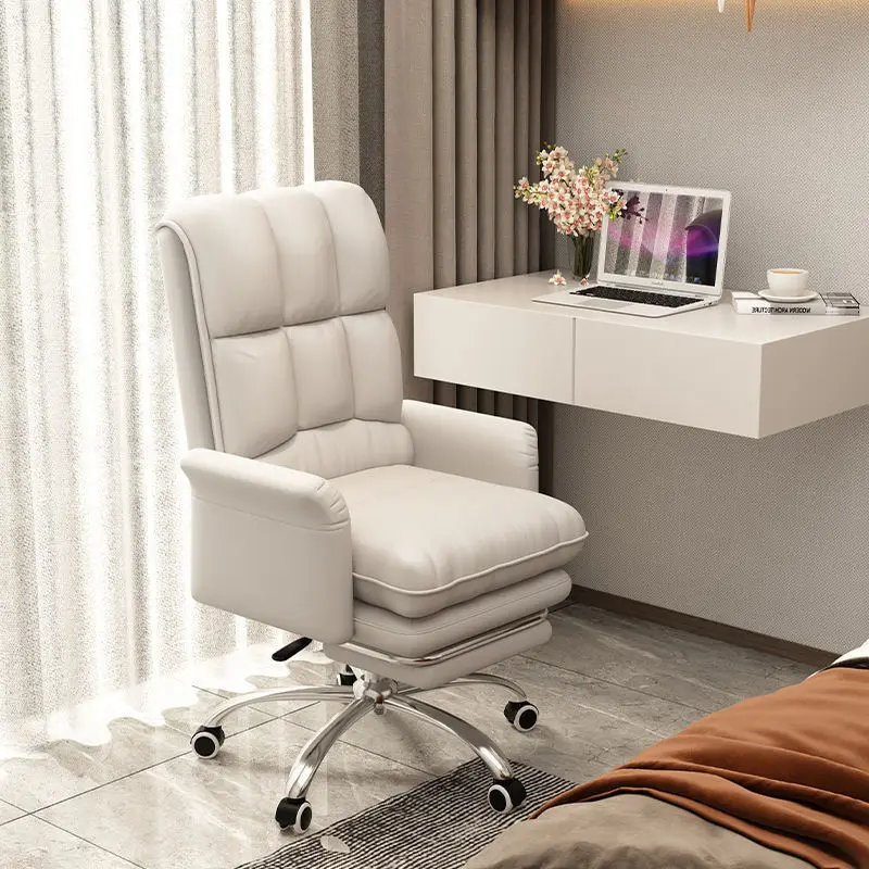 Swivel Office Chair Back Comfy Support Roller Computer Leisure Executive Base Arm Chairs Design Chaises Ergonomic Furniture