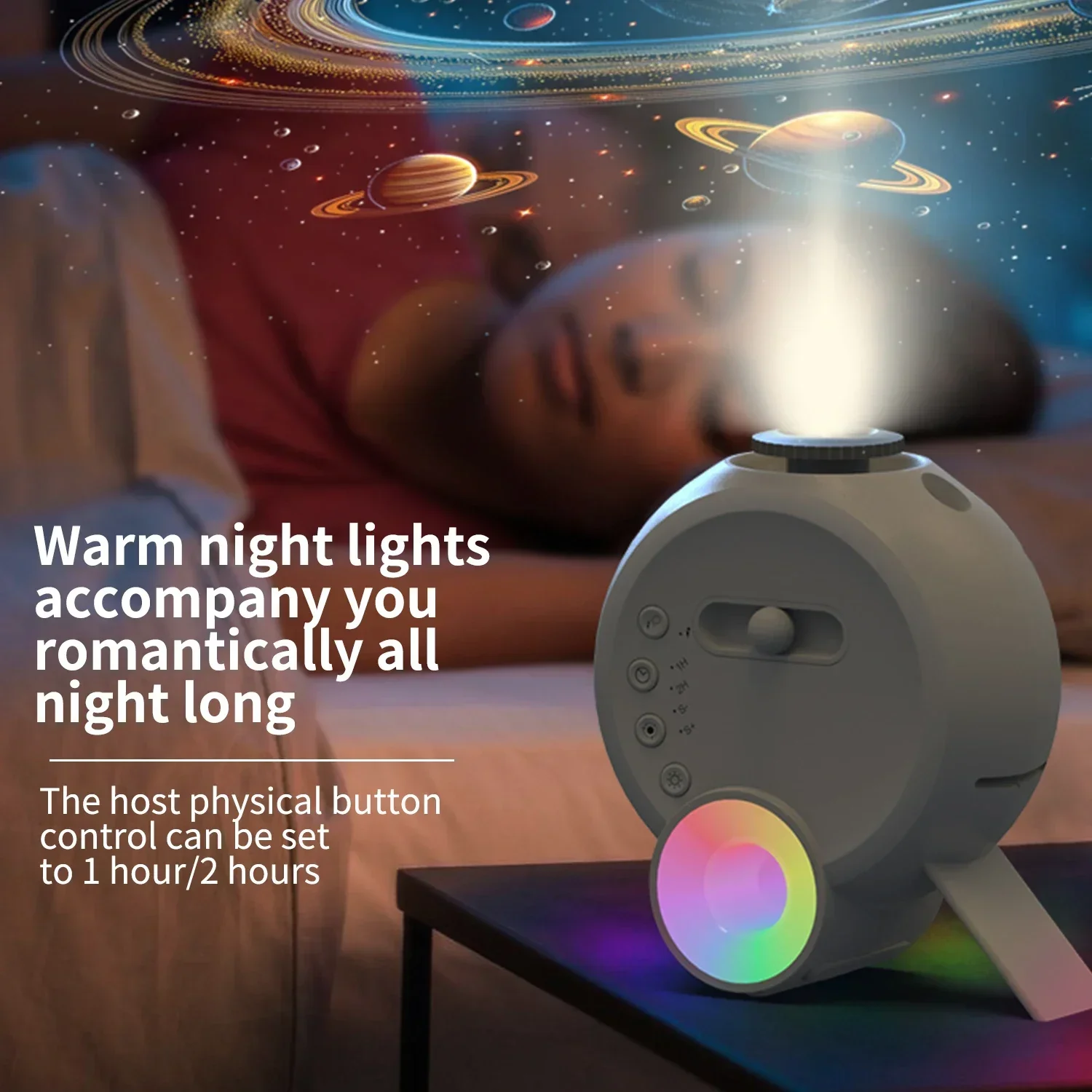 Imagem -03 - Led Night Light Galáxia Projetor Céu Estrelado Projetor Bluetooth Alto-falante Planetário Noite Lâmpada para Quarto Decorativo Crianças Presente