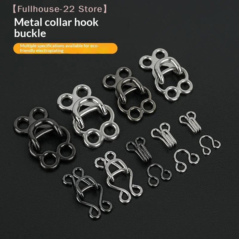 【MAX-22】10 Pairs Metal Invisible Garment Hook Jeans Pants Skirts Adjust Clasp Decoration Buttons DIY Sewing Crafts Accessories