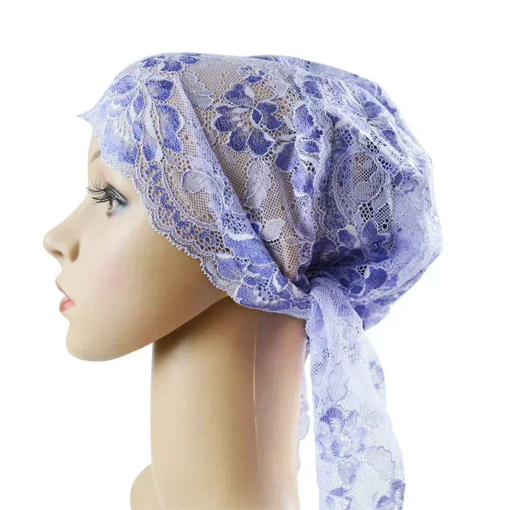 

Women Muslim Inner Cap Arab Lace Hijab Underscarf Islamic Headwear Turban Bonnet Hat Bandage Caps Underscarf Hair Loss Covers