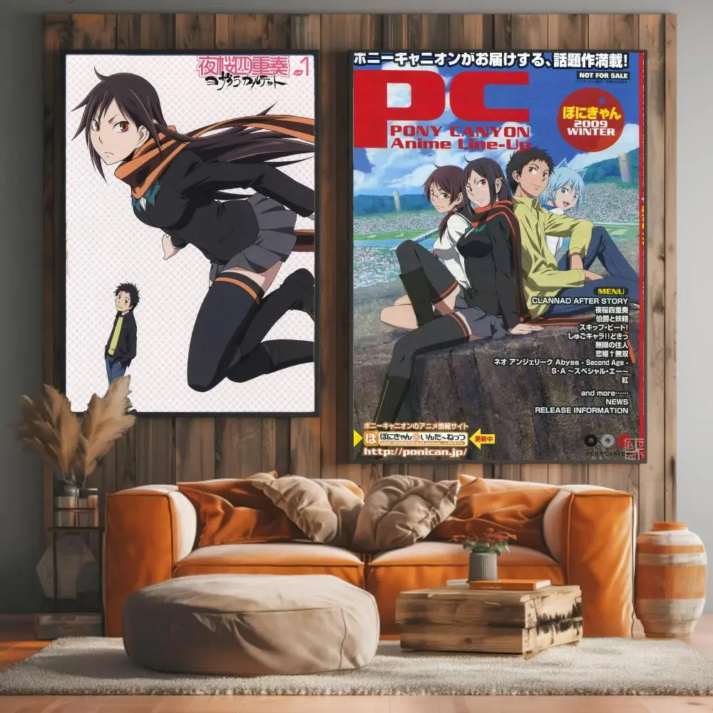 anime Y-Yozakura Quartet-T Painting Calligraphy Elegant Botanical Decor for Living Room Modern Interior Design