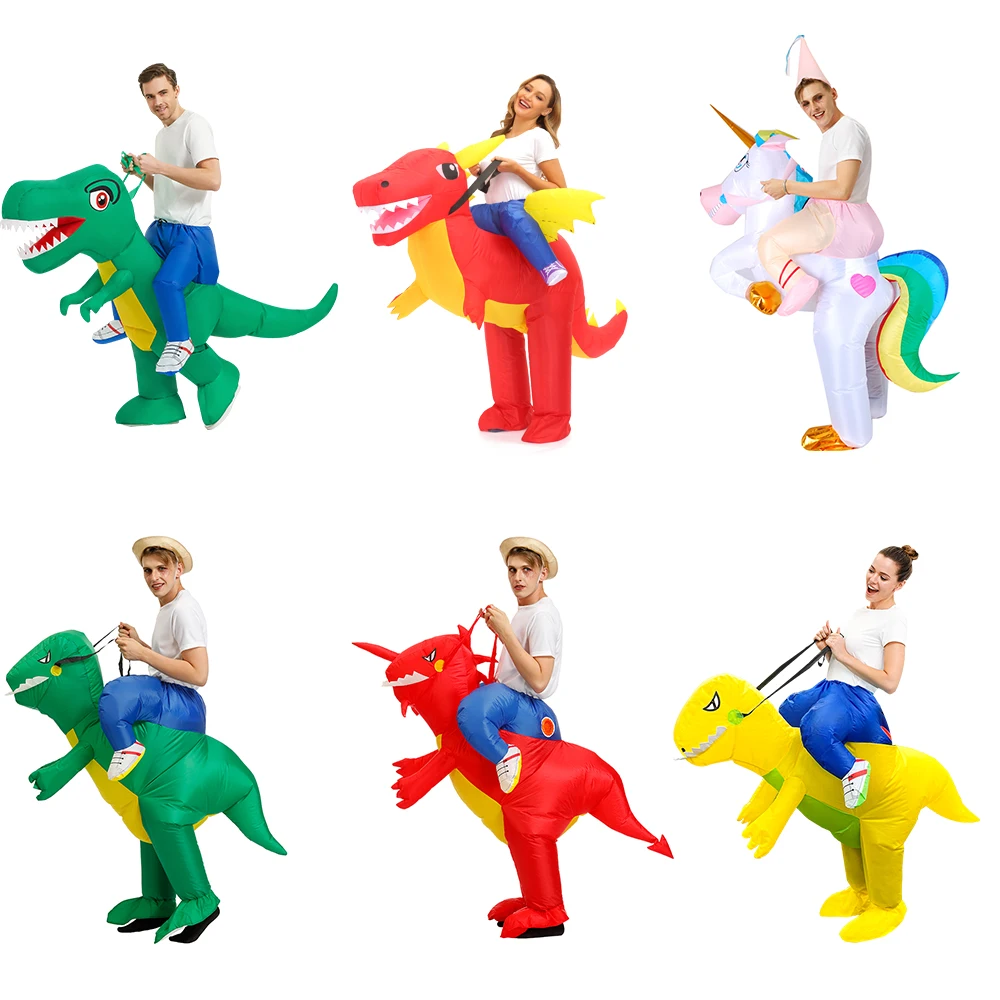 

Adult Dinosaur Inflatable Costume Fancy Funny Inflatable Clothing for Halloween Carnival Cosplay Party Purim Dress Suit
