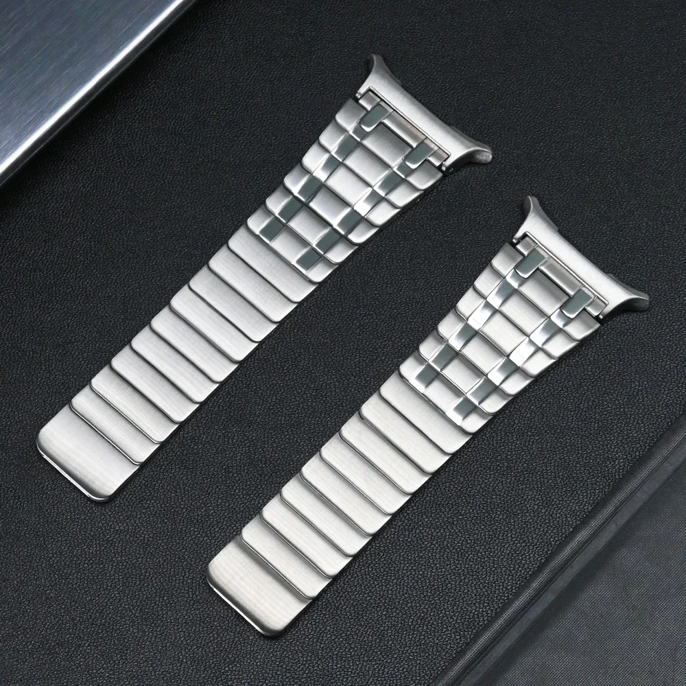 Cinturino magnetico in acciaio inossidabile per Samsung Galaxy Watch 7 Ultra 47mm Bracciale ad anello senza spazi vuoti Cinturino ULTRA 47MM con estremità curva