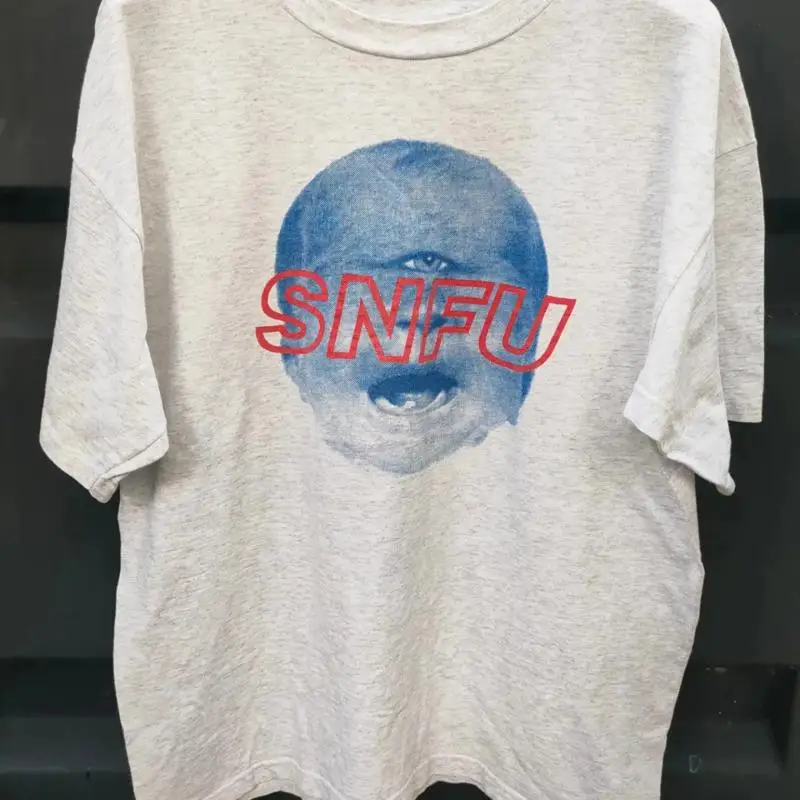 Vtg 90s SNFU T Shirt Band For Fan Ash Gray All Size AR1313
