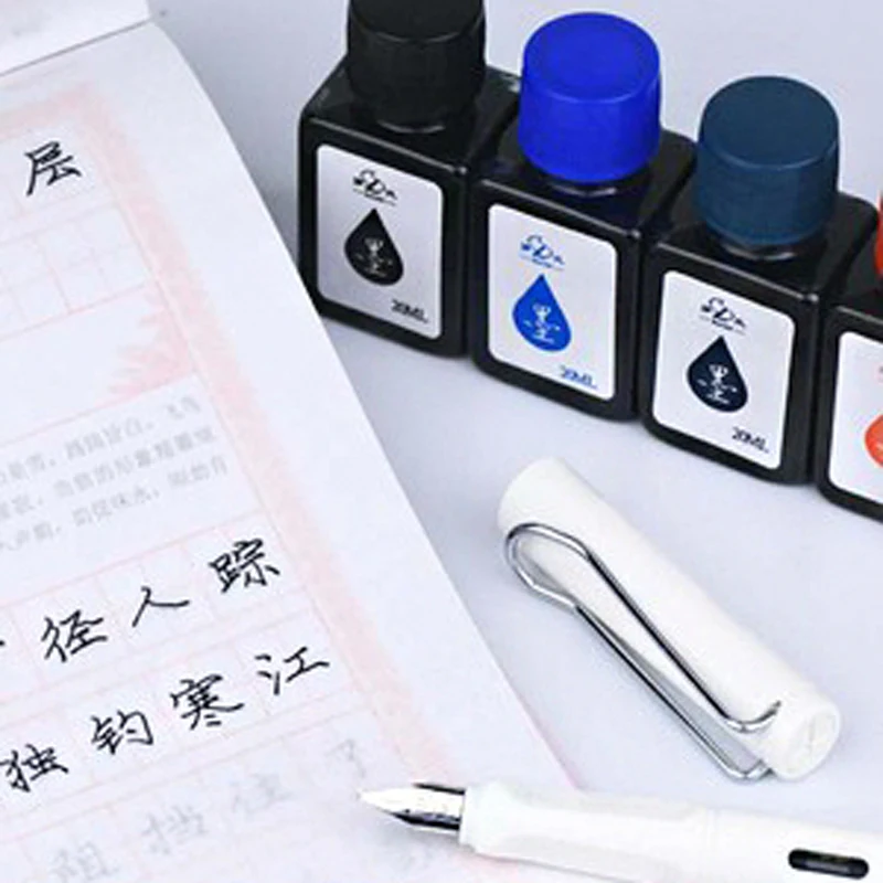 20Ml Vulpen Inkt Fles Zwart/Blauw/Rood Kleur Inkt Levert