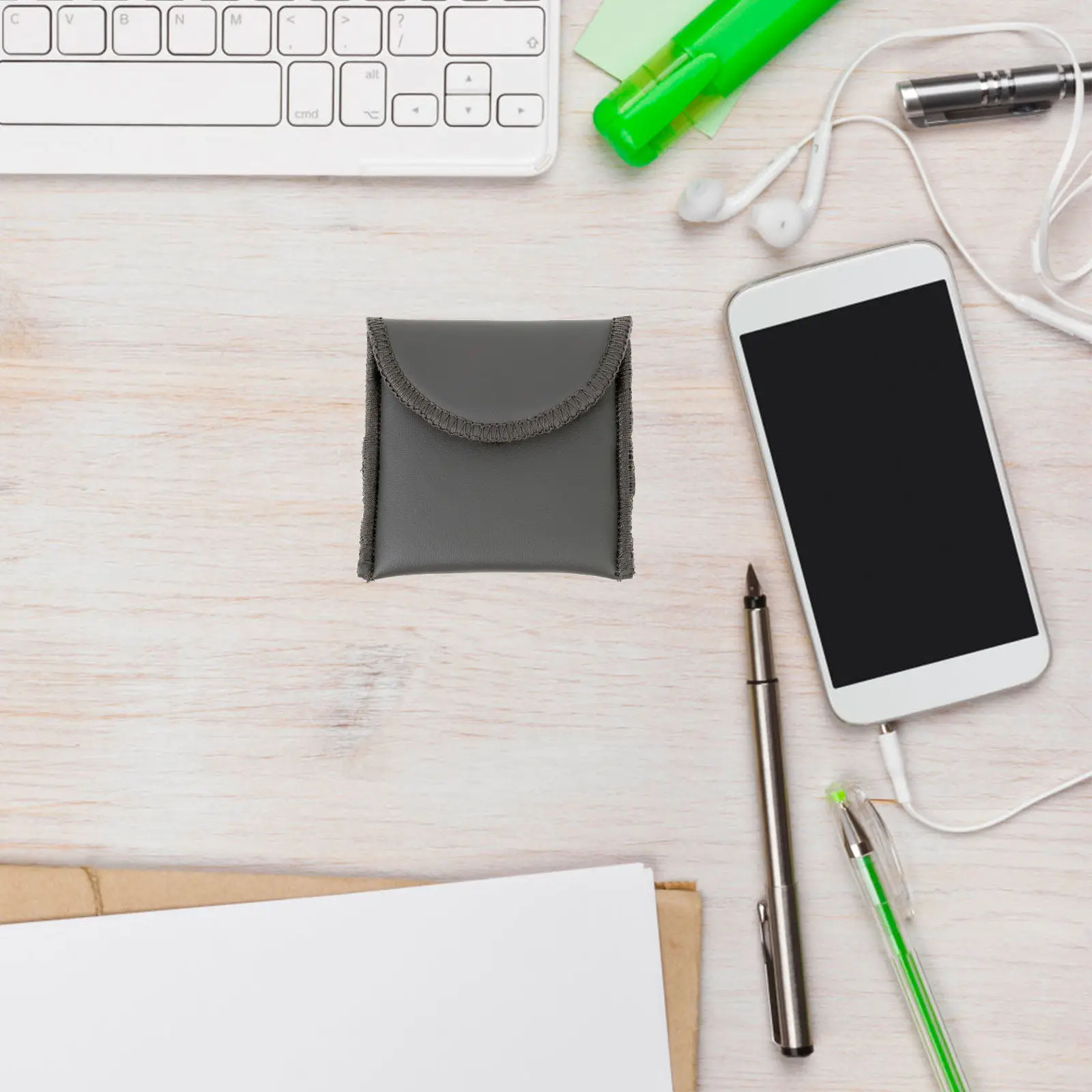 

1 шт. черный портативный чехол для слухового аппарата из полиуретана, защитный футляр малого размера, помещается в карман или кошелек, безопасно хранит слуховой аппарат.