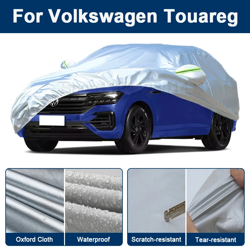 

Outdoor Full Car Cover For Volkswagen Touareg with Reflective Strips Waterproof Snowproof Dustproof UV Protection