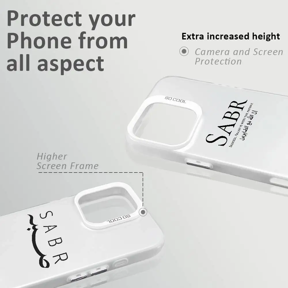 Phone Case For iPhone 17 16e 16 15 14 13 12 11 mini Pro Max X XR XSMAX 8 7 Air Plus Anti Fall QuranS SabrS IslamS Courage Cover view 5