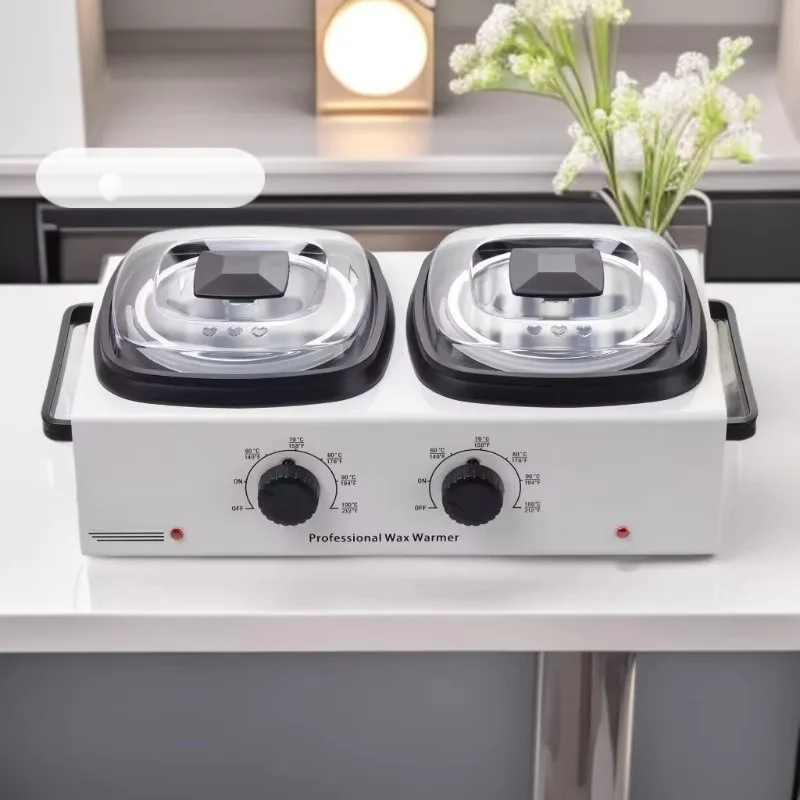 Double Pot Wax Warmer Electric Depilatory Wax Heater For Hair Removal Beauty Salon Equipment