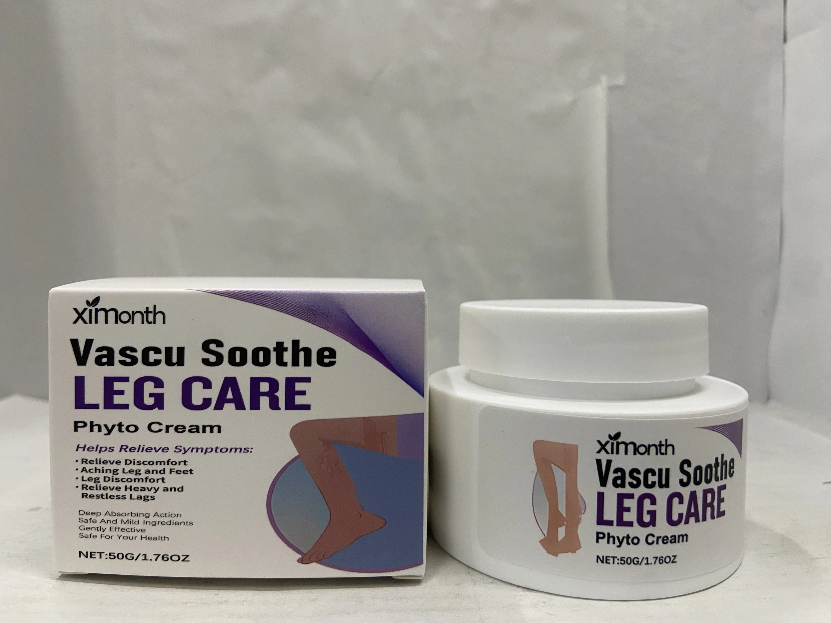 Ximonth Vascu Soothe Leg Care Phyto Cream - Relief for Heavy, Tired & Restless Legs - Improves Circulation & Comfort - 50g