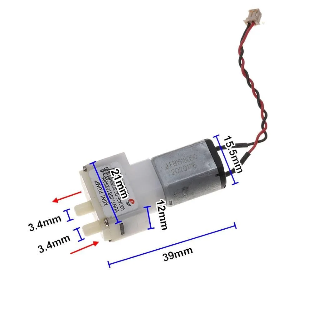 030 Diaphragm Pump DC5V-6V 60mA 30KPa Pressure -35KPa Negative Pressure Mini Vacuum Pump for Inflation Oxygenation DIY Device