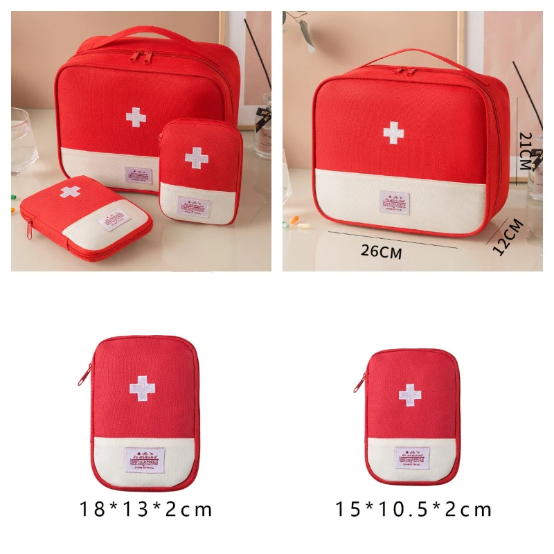 

Portable Medicine Organizer Bags – 3 Sizes Waterproof Pouches for Pills, Bandages & Supplies