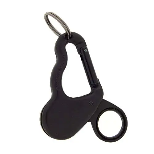 Compact Carabiner Featuring Glow-In-The-Dark Compass And Retractable 3X Magnifying Lens For Outdoor Adventures