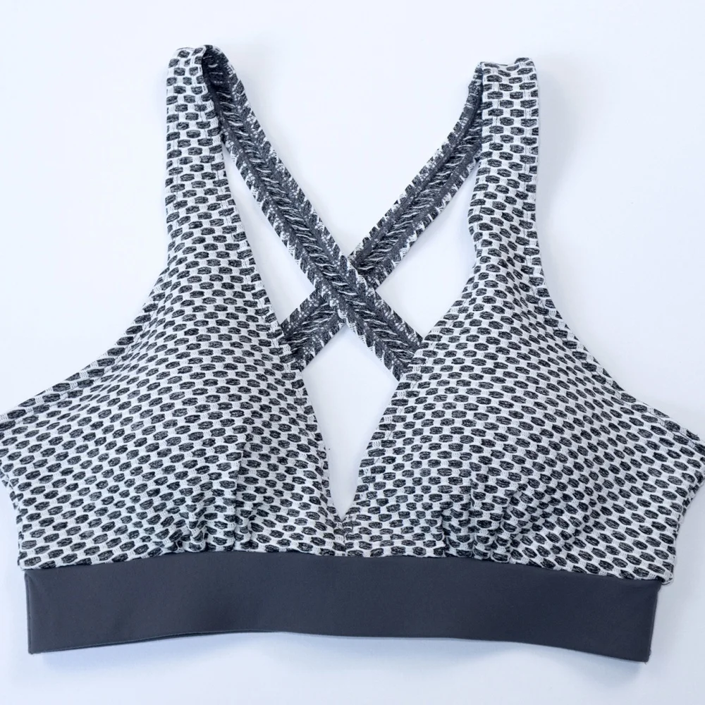 Women Fitness Gather Yoga Vest Push Up Gym Quick Drying Training Bra Seamless Workout Breathable Bra Top