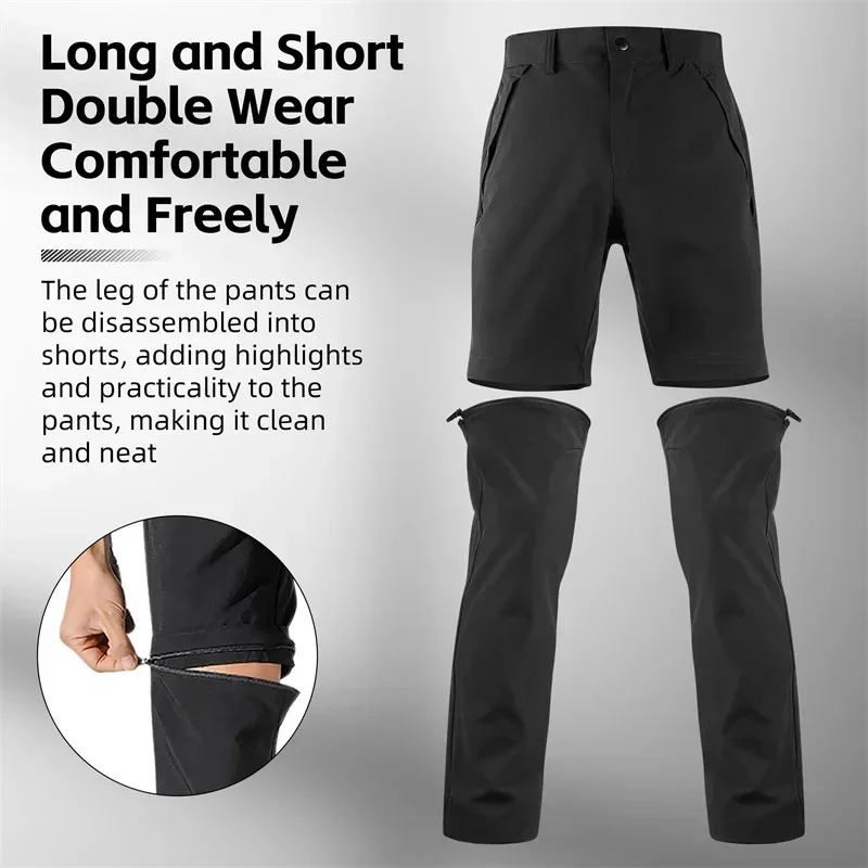 WEST BIKING 2 In 1 Detachable Sports Pants Spring Bicycle Pants Cycling Hiking Trekking Pants Summer Male MTB Shorts With Pocket