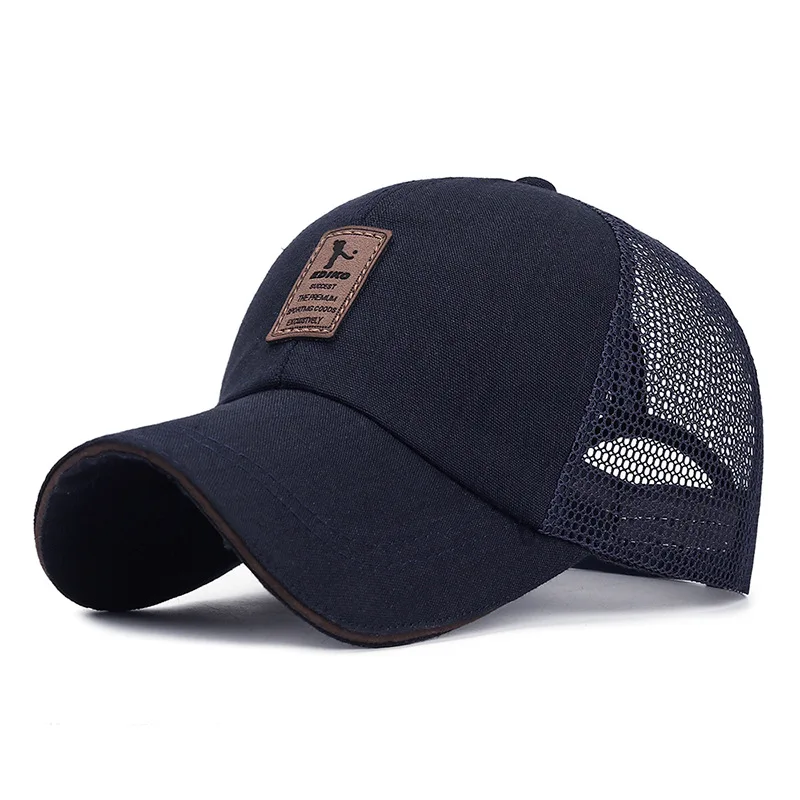 Breathable Mesh Cap Men Women Visor Net Baseball Cap Hip Hop Hats Sun Protection Cap Sports Solid Color Ordinary Canvas Hats