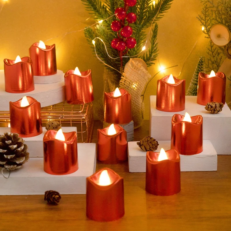 6pcs Flameless LED Candle Tea Lights Christmas Church Wedding Fake Electronic Candle Wedding Anniversary Decoration Home Decor image 6