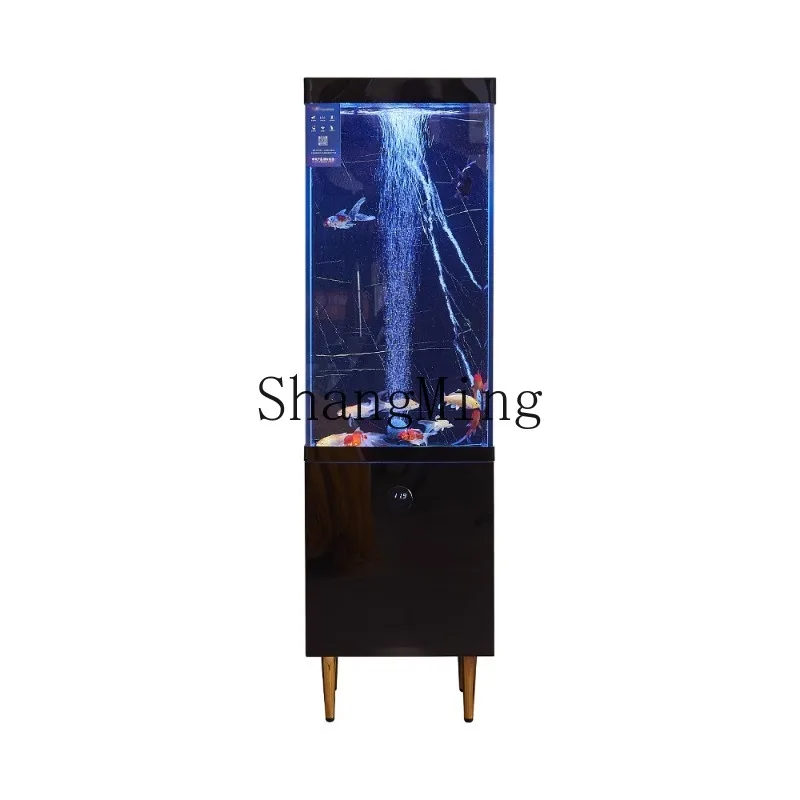 

CL new light luxury fish tank, next to the TV cabinet in the living room, goldfish tank aquarium floor-to-ceiling household