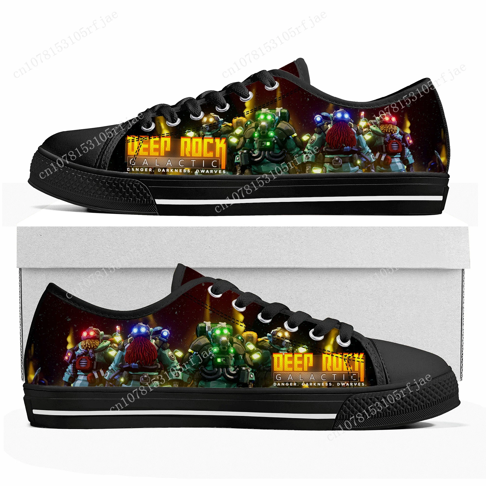 Deep Rock Galactic Custom Low Top Sneakers Cartoon Game Women Men Teenager High Quality Shoes Casual Tailor Made Canvas Sneaker