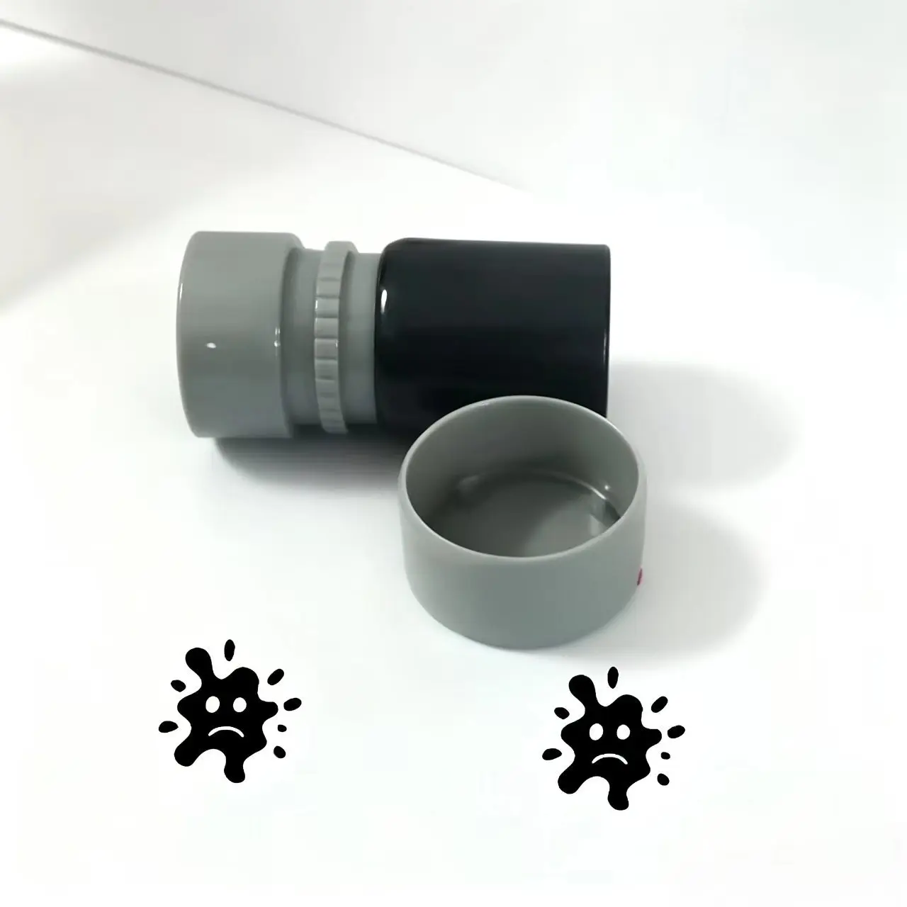 Funny, splashed ink expression, photosensitive seal, cute emo, crying face, DIY decoration, small round seal, student mark