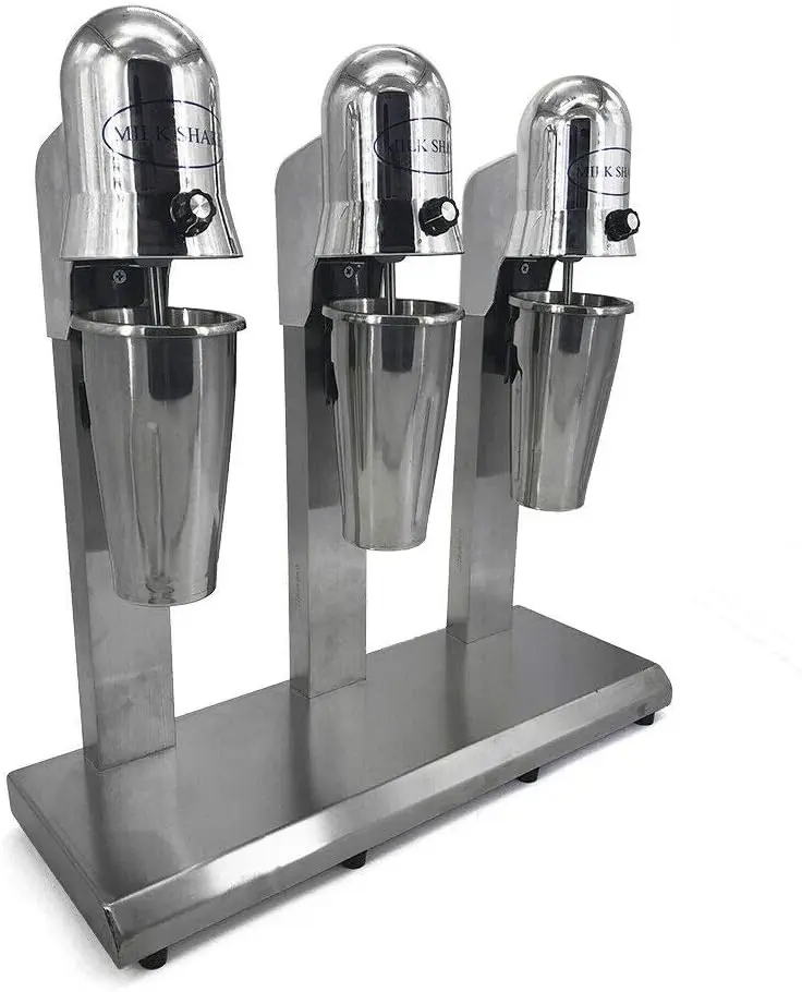 ماكينة صنع ميلك شيك كهربائية قوية 540 وات، 3 رؤوس بسعة 27 أونصة، خلاط عصائر للاستخدام التجاري والمنزلي، أجهزة المطبخ